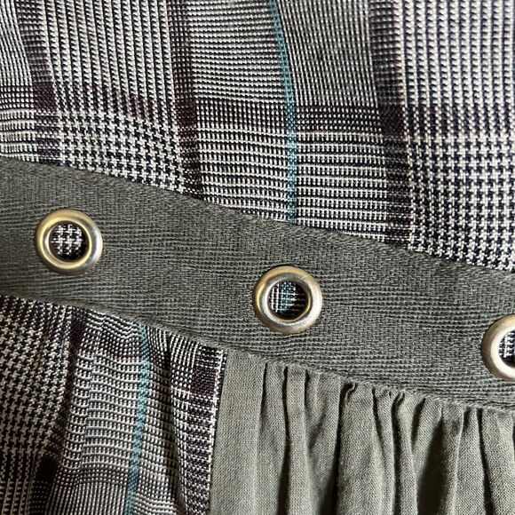 V Cristina Large Camouflage Sleeveless Blouse With Tulle/Netting - Picture 8 of 12